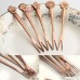 Two Pronged Appetizer Fork Aolvo Stainless Steel Creative Fruit Forks Set Small Salad Forks Mini Dessert Cake Forks Cute Cocktail Forks Decorative for Home / Party Restaurant - 5 Pcs - Rose Gold - B079RBY119